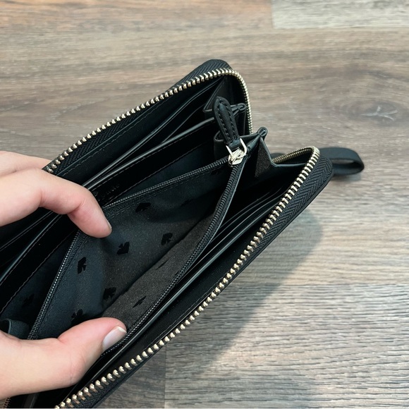 NEW Kate Spade New York Chelsea large continental wallet in black nylon material - Picture 5 of 5